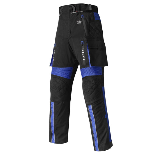 Mens Nadstar Black & Blue biker cordura textiles ce approved trouser