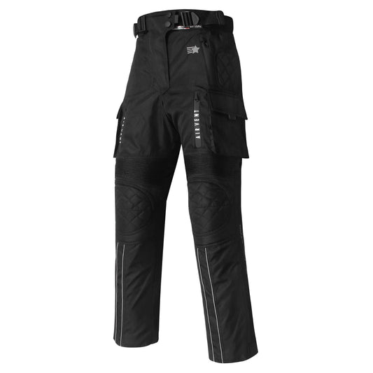 Mens Nadstar Black biker cordura textiles ce approved trousers